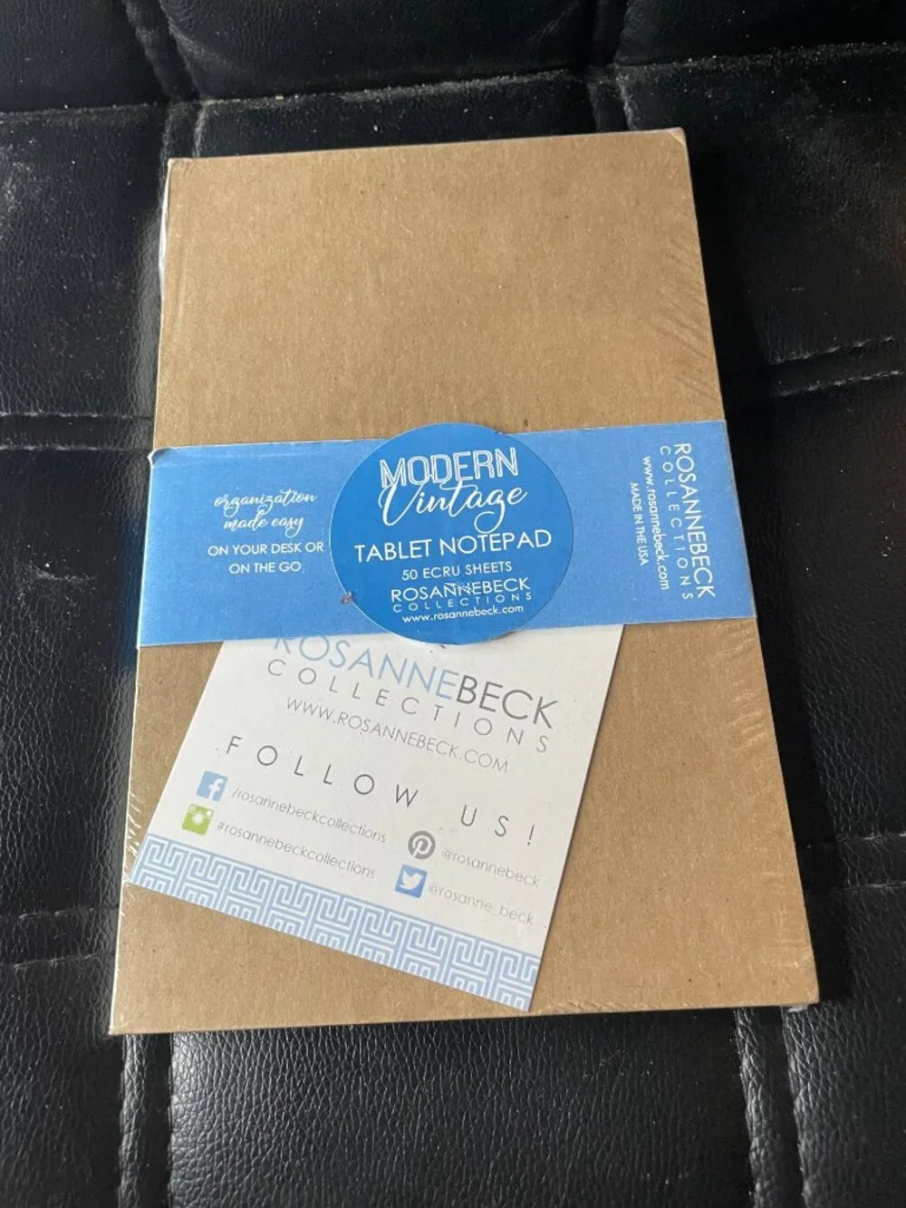 Rosannebeck Collections Modern Vintage Tablet Notepad-NWT